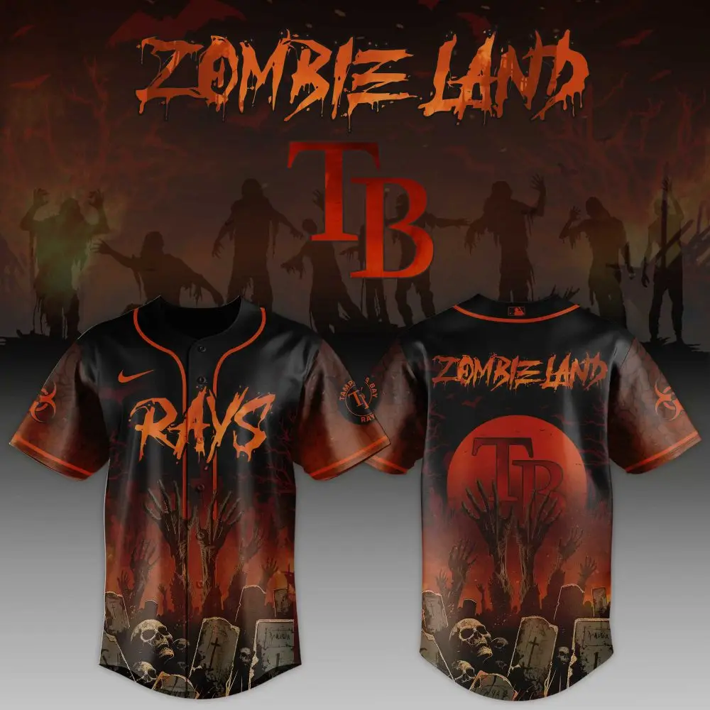 Zombie Land Baseball Jersey – Scary Halloween Design, Perfect For Fans & Horror Lovers!