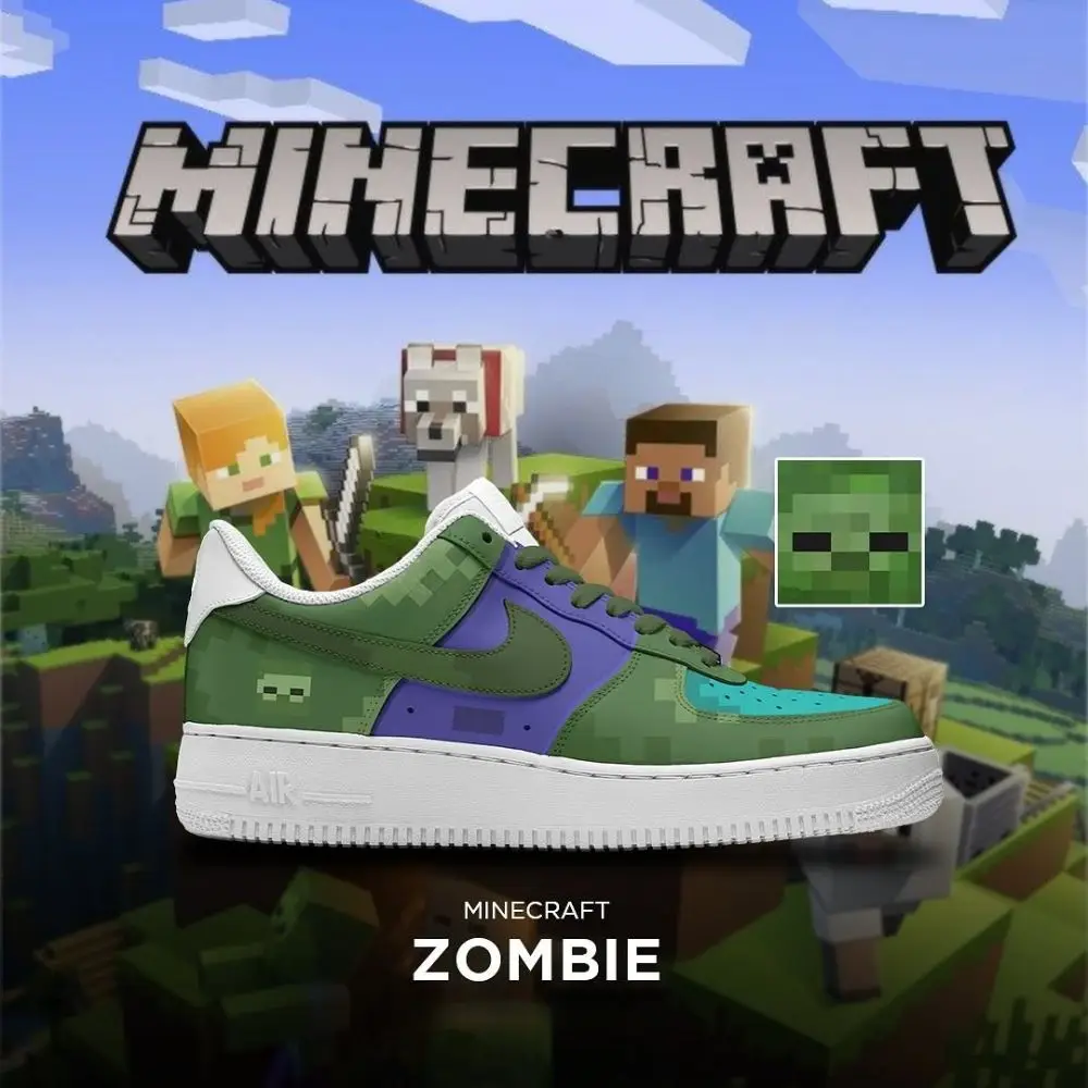 Zombie Mine Craft Low Top Shoes