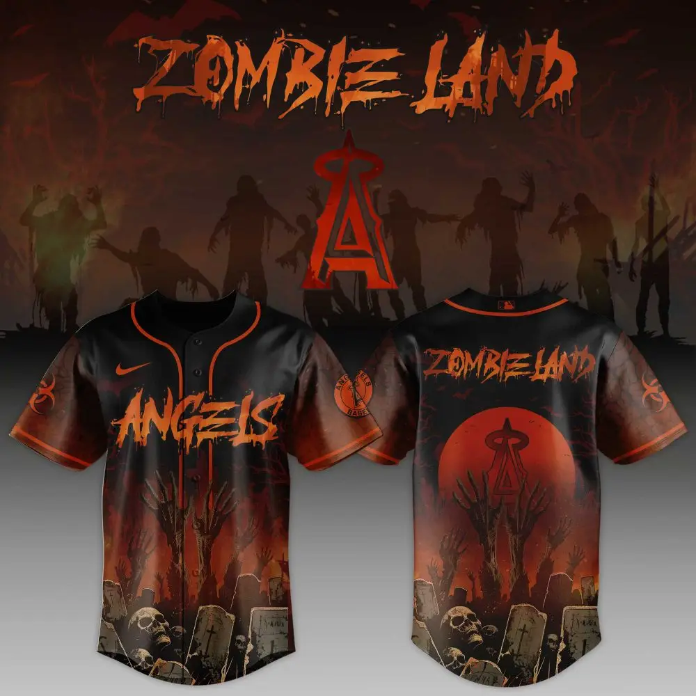 Zombieland Angels Baseball Jersey – Spooky Halloween Sportswear For Fans
