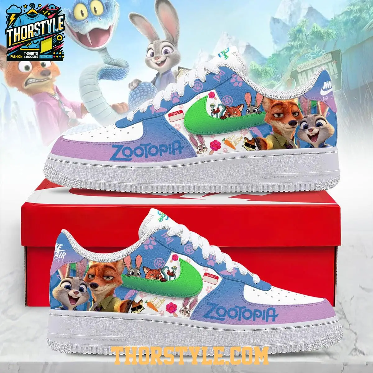 Zootopia 2 I Love You Partner 2025 Christmas Personalized Air Force 1 Shoes Zootopia 2 I Love You Partner 2025 Christmas Personalized Air Force 1 Shoes - Image 1