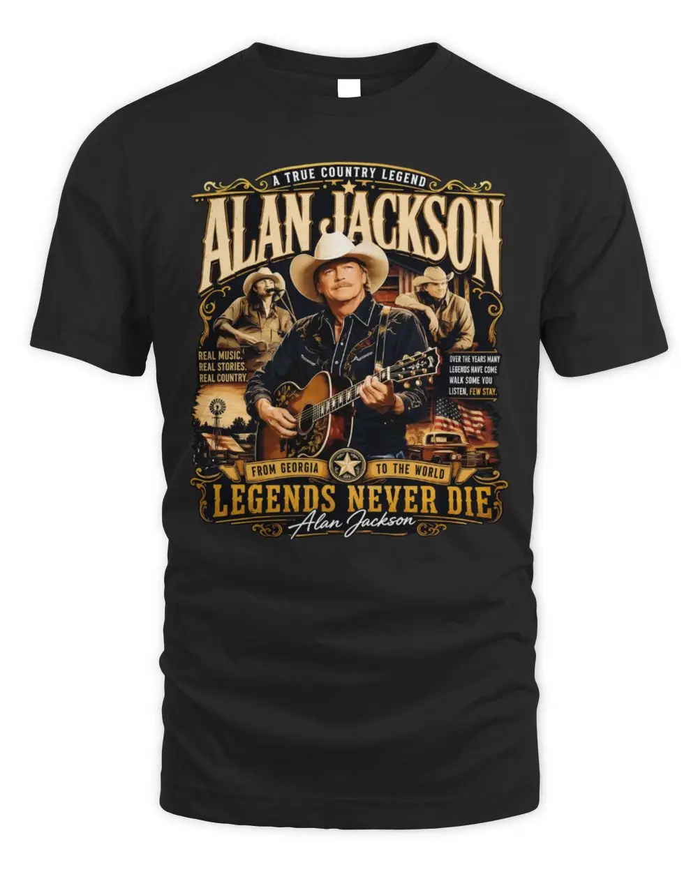 A True Country Legend Aj Legends Never Die Vintage T-Shirt