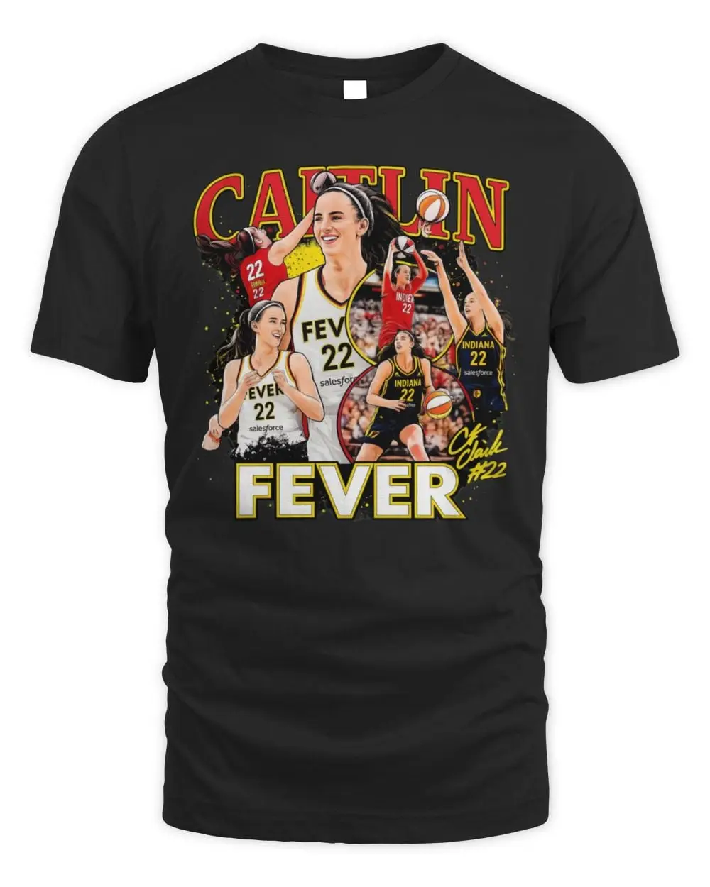 Caitlin Clark Indiana Fever Collage Signature T-Shirt