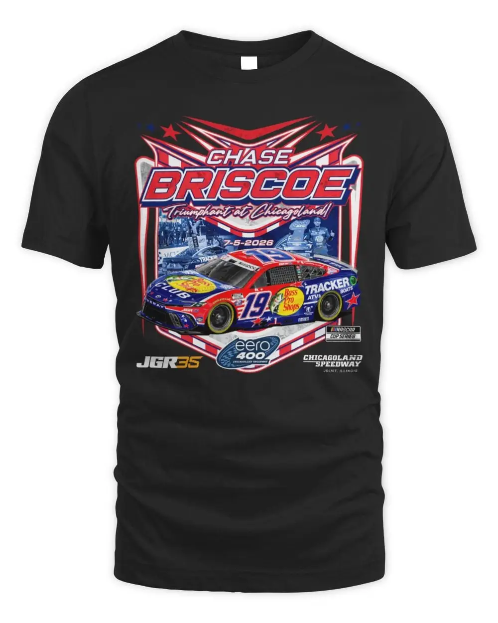 Chase Briscoe Classic Ink 2026 eero 400 Race Winner T-Shirt