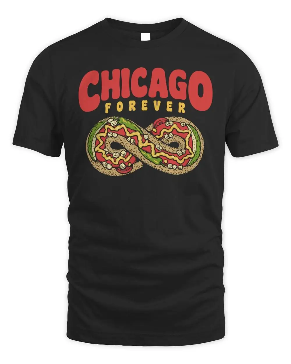 Chicago Forever Hot Dog T Shirt Hoodie
