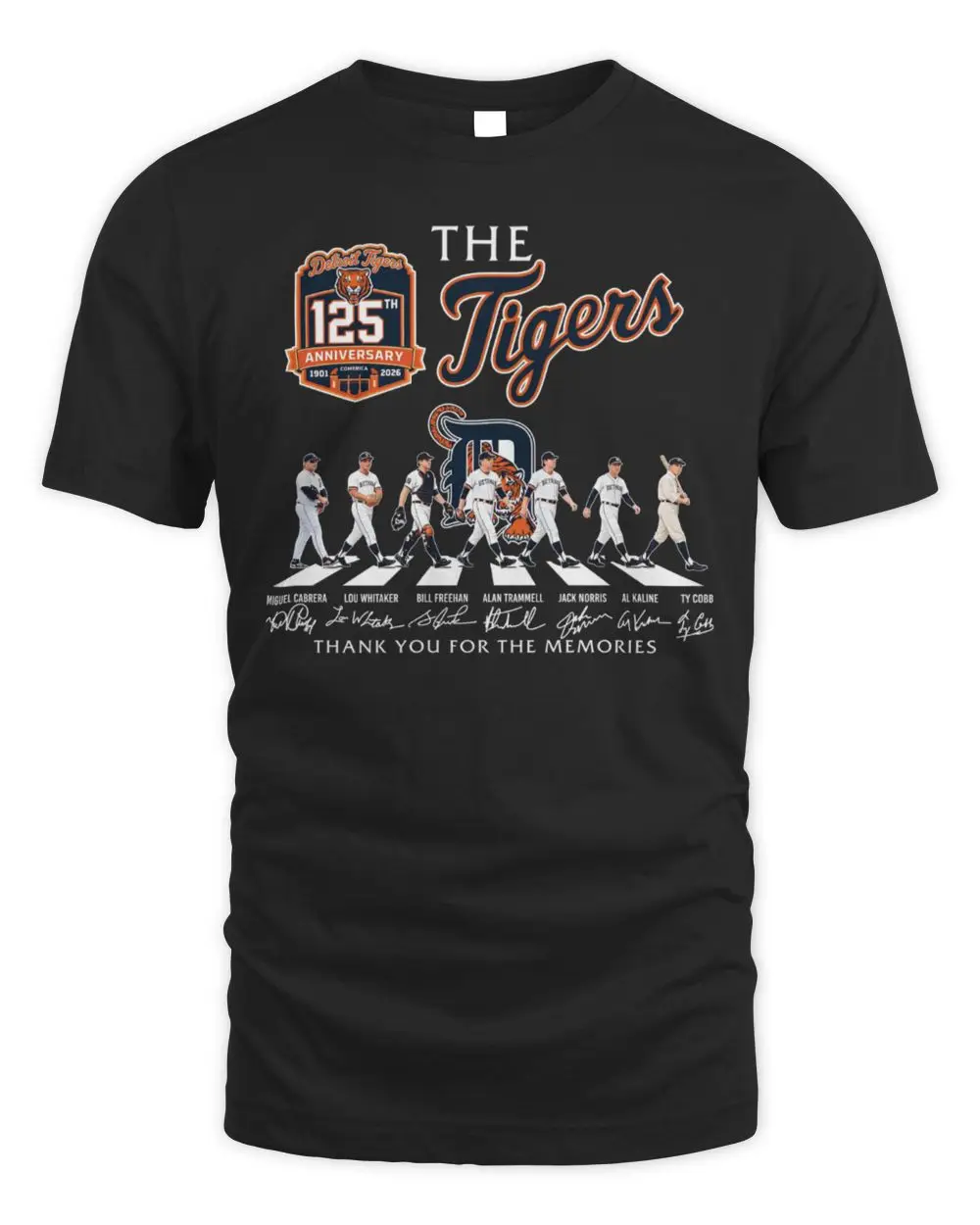 Detroit Tigers 125th Anniversary Thank You for the Memories 1901-2026 Hoodie