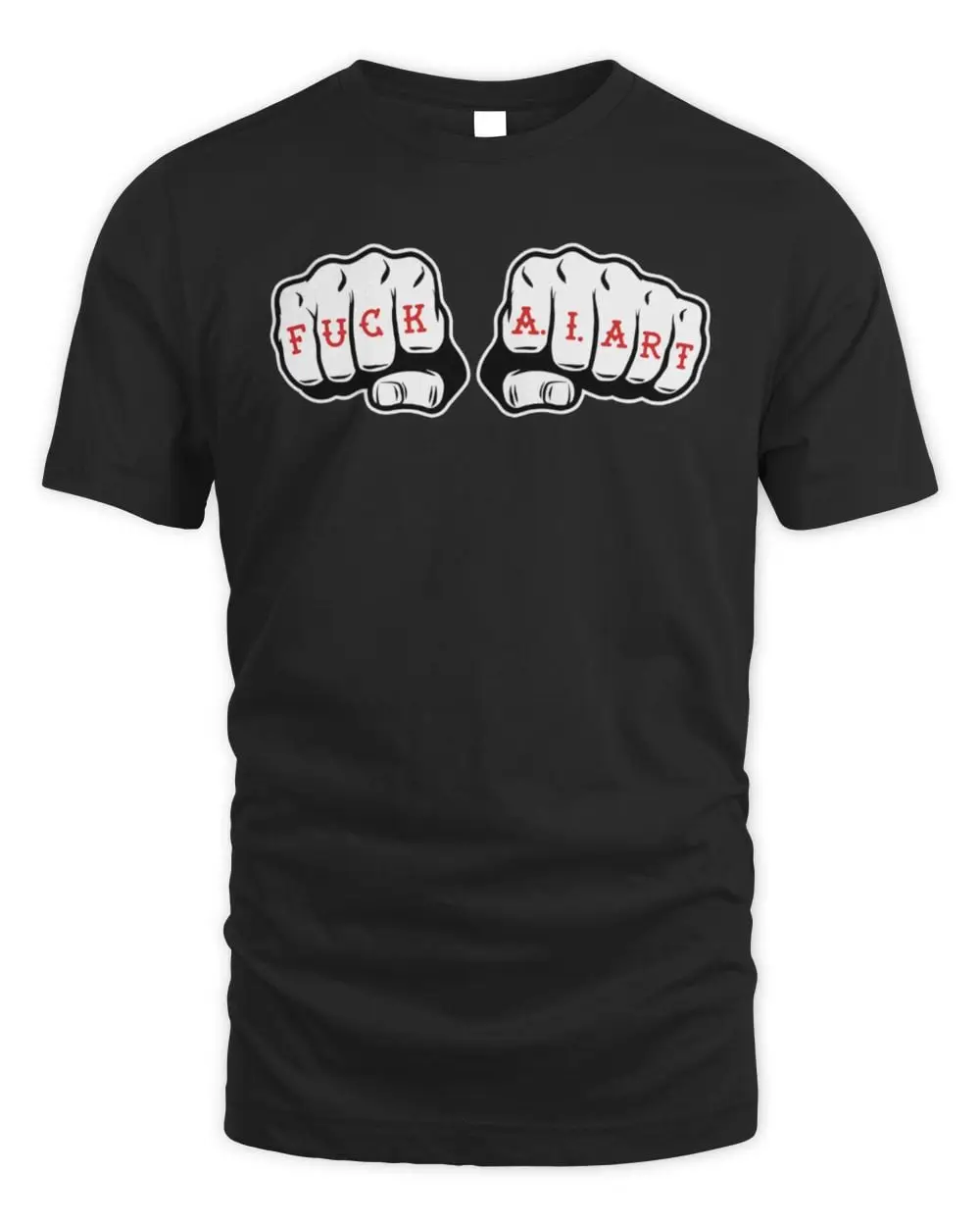 Fuck AI Knuckles T Shirt Hoodie