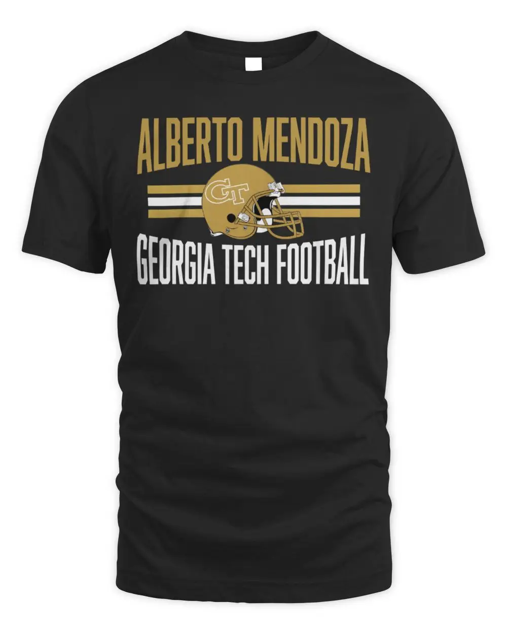 Georgia Tech Football Alberto Mendoza Helmet Hero T Shirt