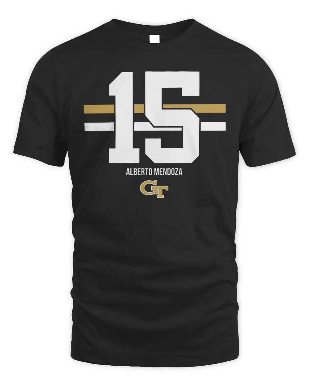 Georgia Tech Football Alberto Mendoza Name Number Stripe T Shirt