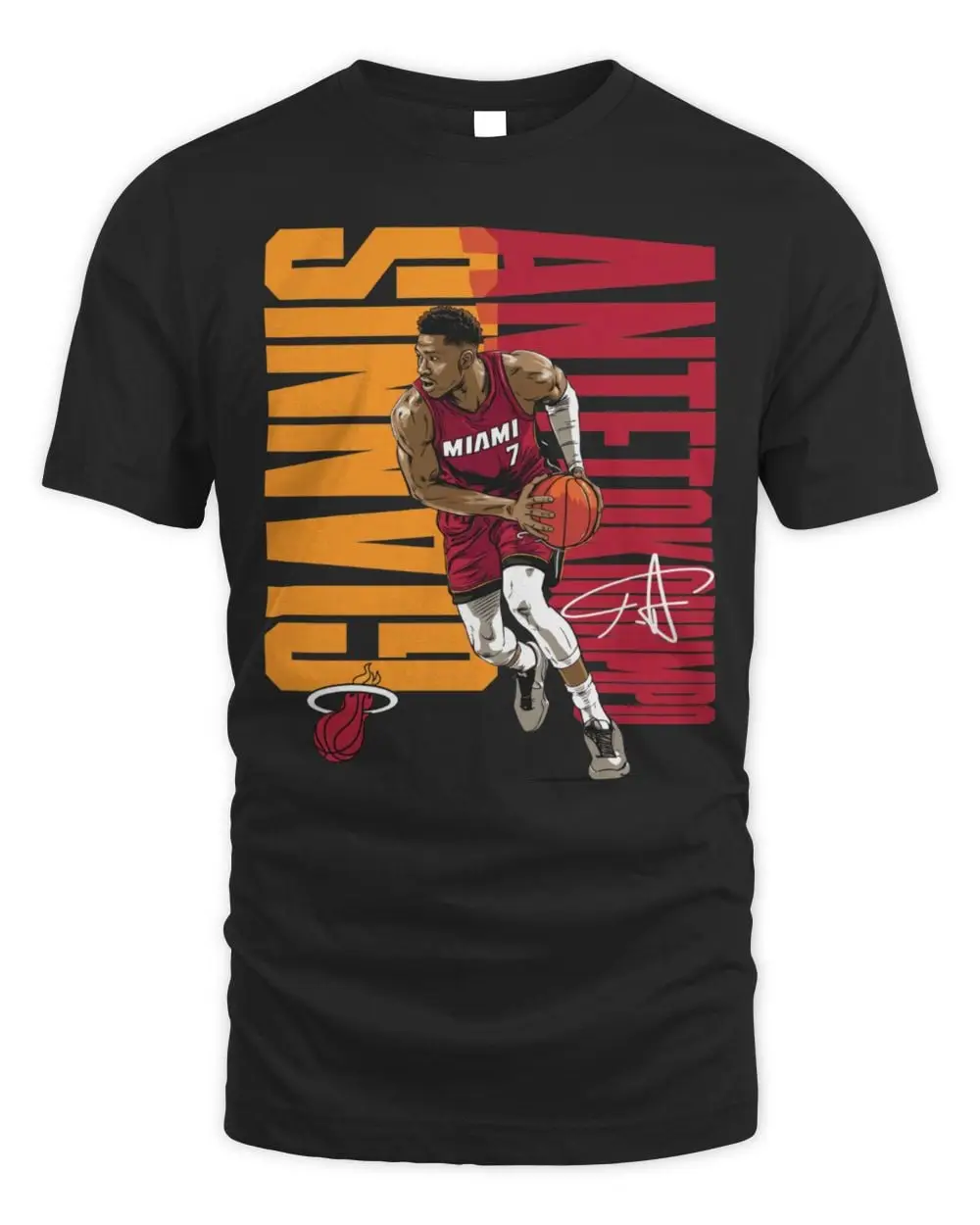 Giannis Antetokounmpo Miami Heat Bold T Shirt