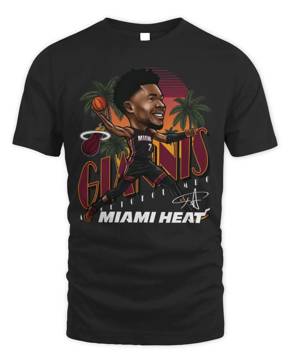 Giannis Antetokounmpo Miami Heat Cartoon T Shirt