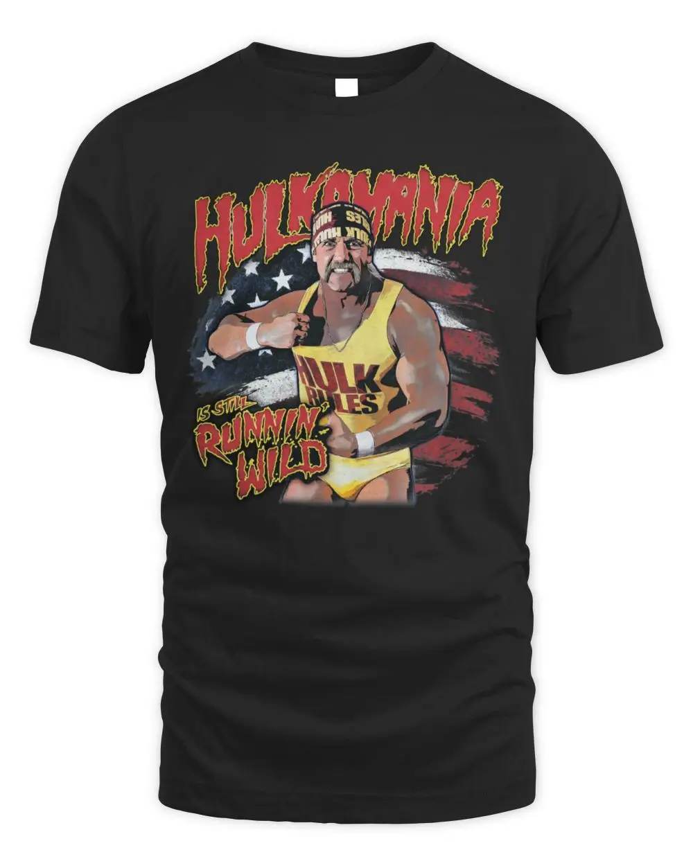 Hulk Hogan WWE Hulkamania Flag T Shirt