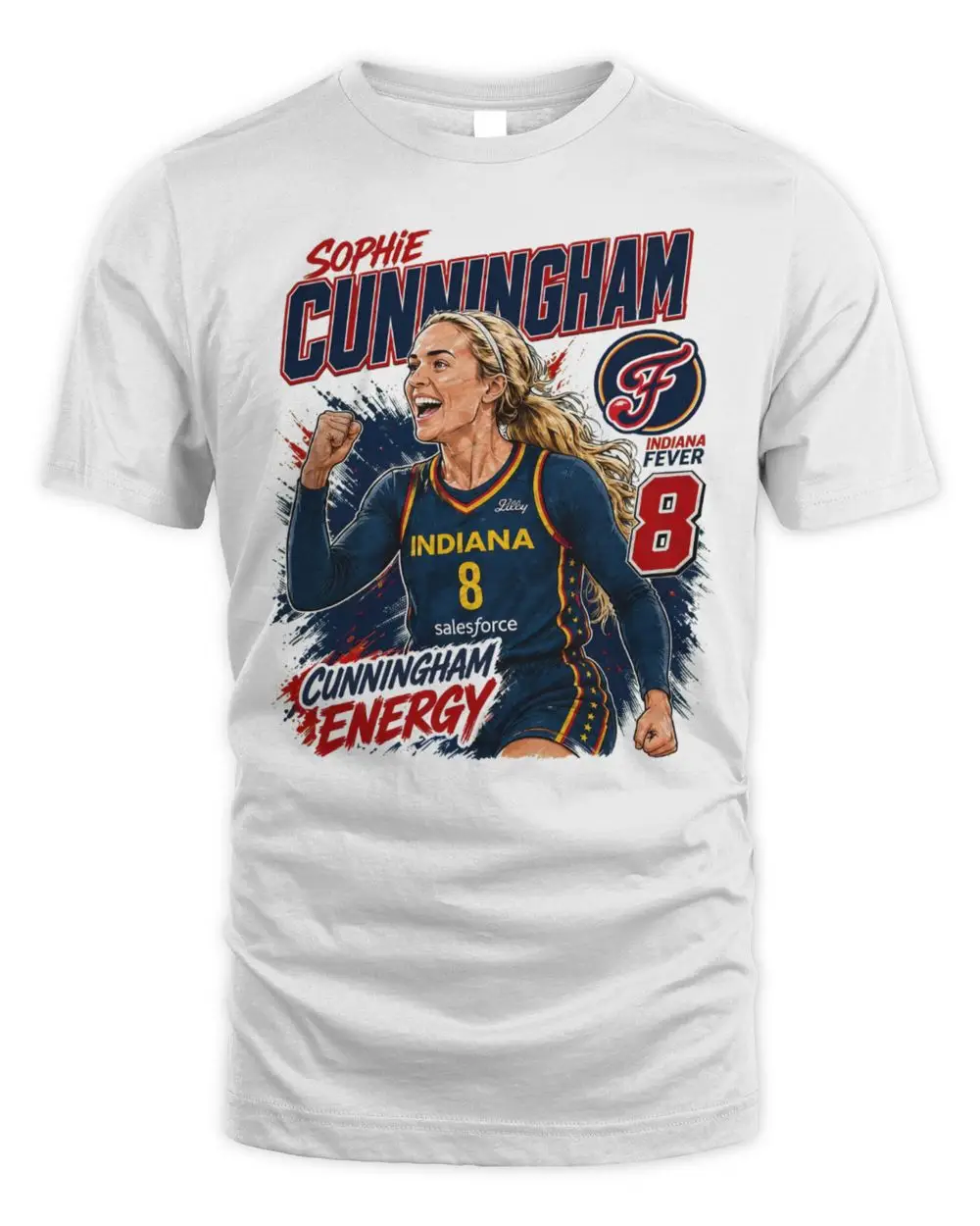 Indiana Fever Sophie Cunningham Retro Basketball T-Shirt
