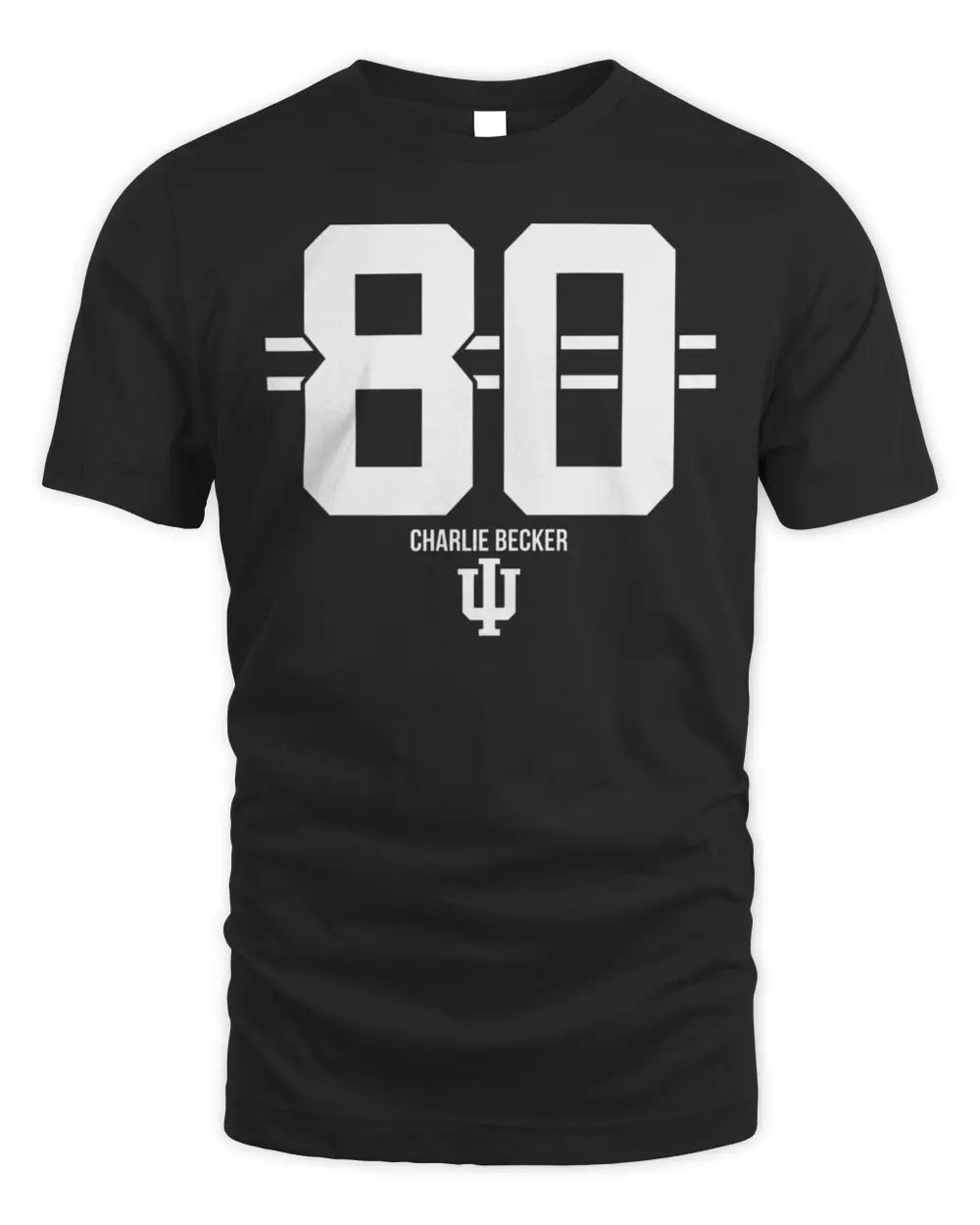 Indiana Football Charlie Becker Name Number Stripe T Shirt