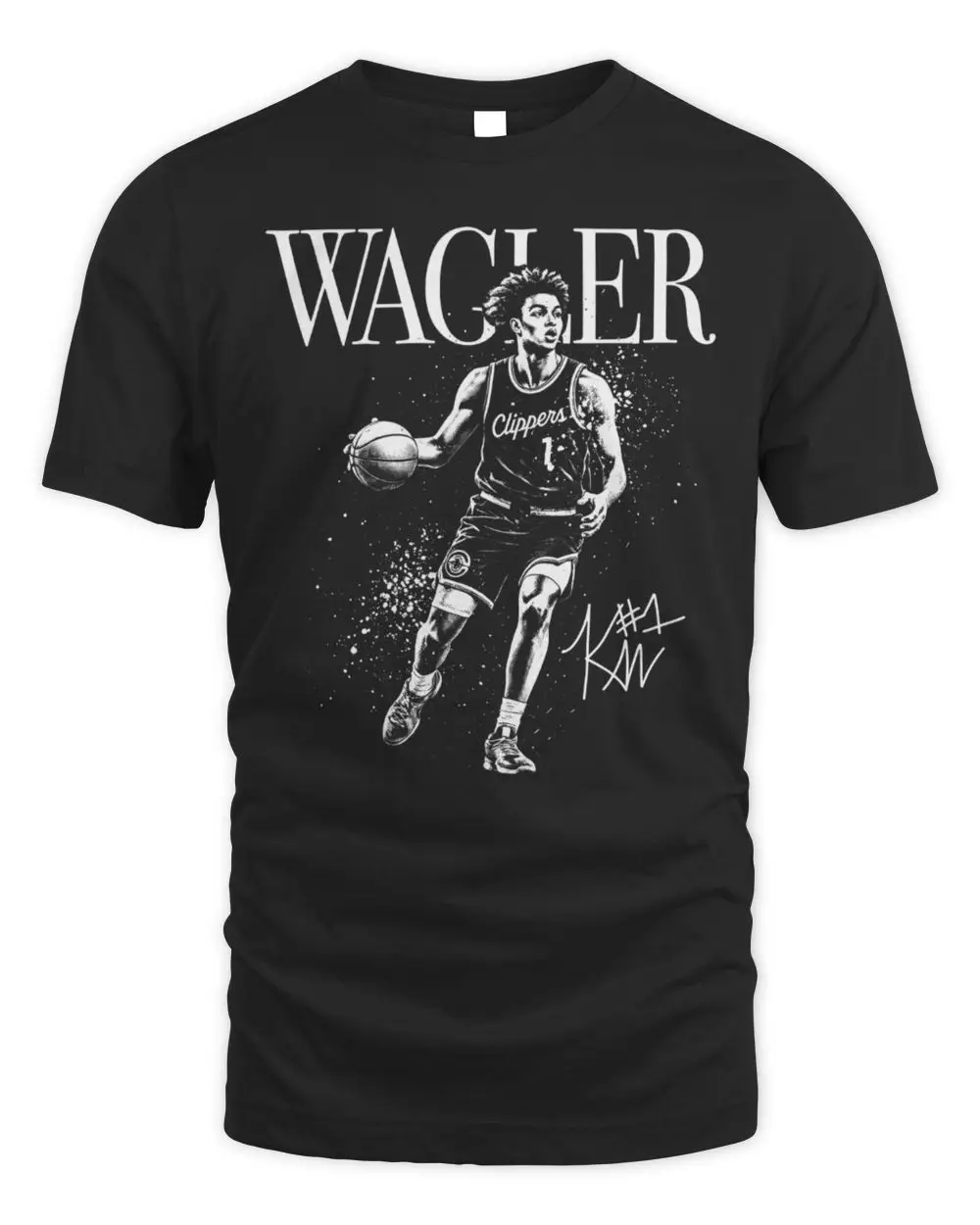 Keaton Wagler Los Angeles Clippers Mono T Shirt