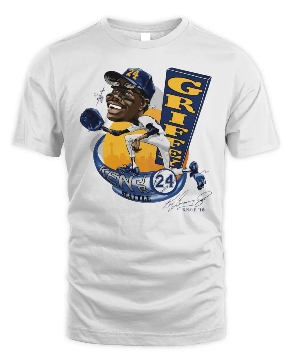 Ken Griffey Jr Seattle Bruce Stark Collection Catch T Shirt