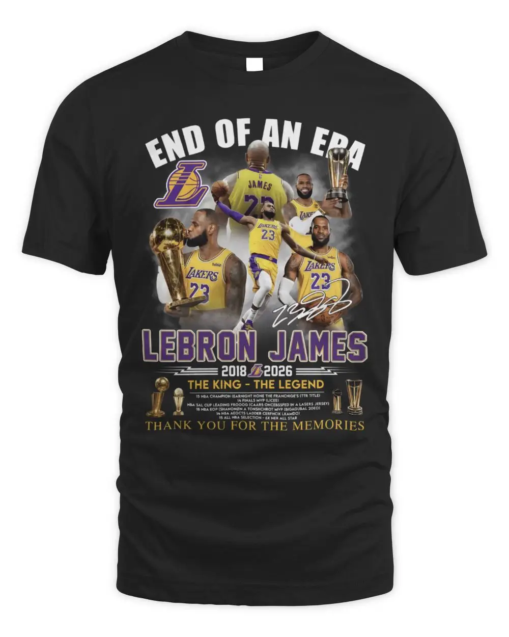 LeBron James Thank You For The Memories 2018 2026 The King The Legend Hoodie