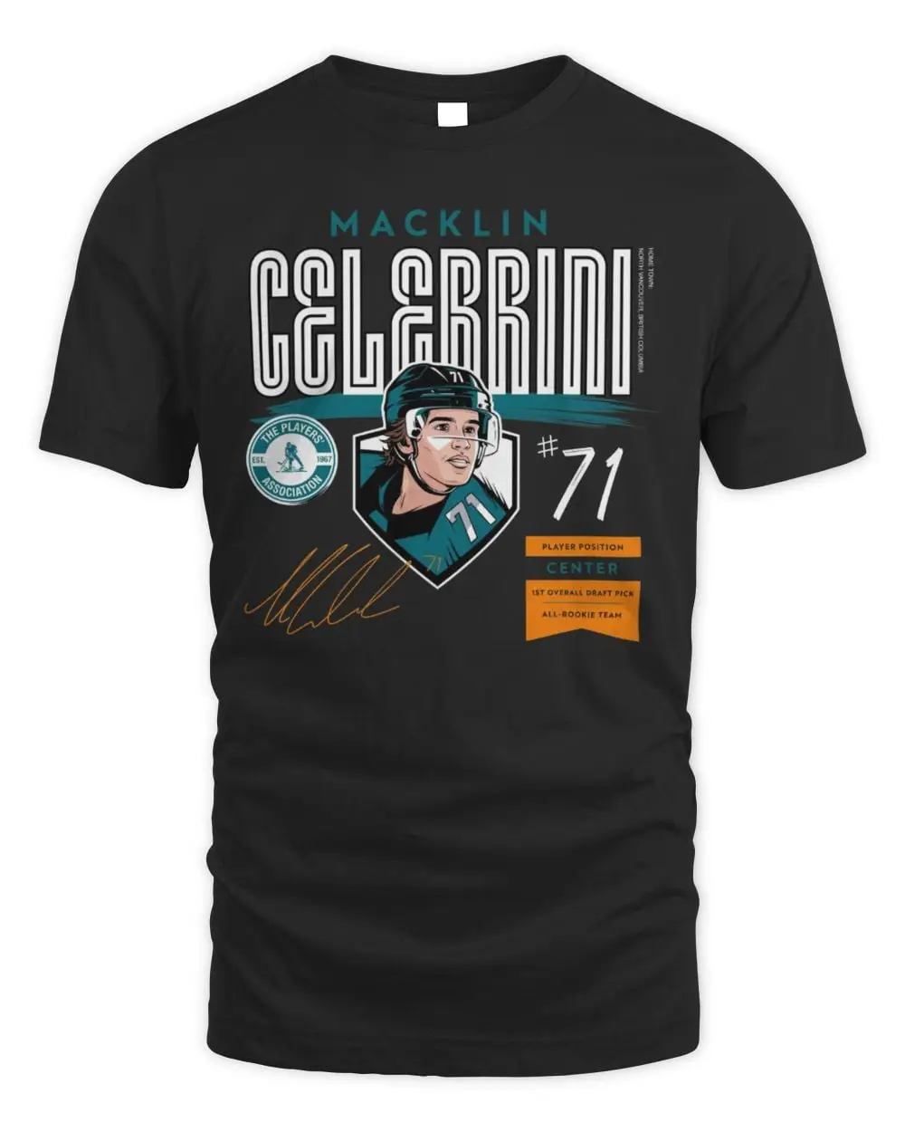 Macklin Celebrini New Era Player Spotlight Name & Number T-Shirt