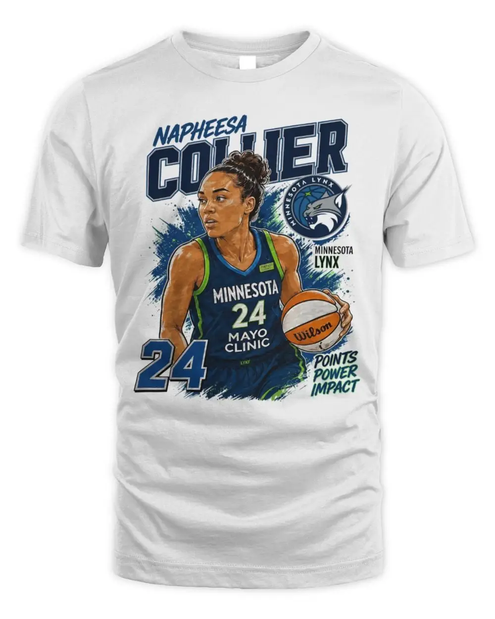 Minnesota Lynx Napheesa Collier Retro Basketball T-Shirt