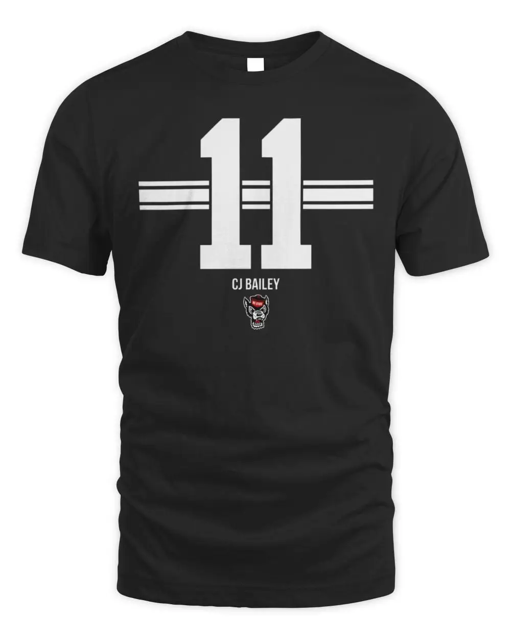 NC State Football CJ Bailey Name Number Stripe Hoodie