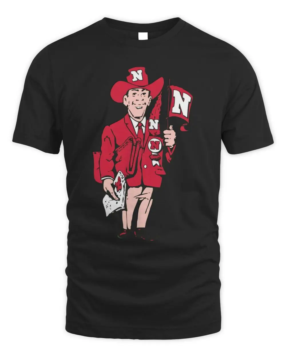 Nebraska Huskers Mitchell & Ness Big Face Mascot Hoodie