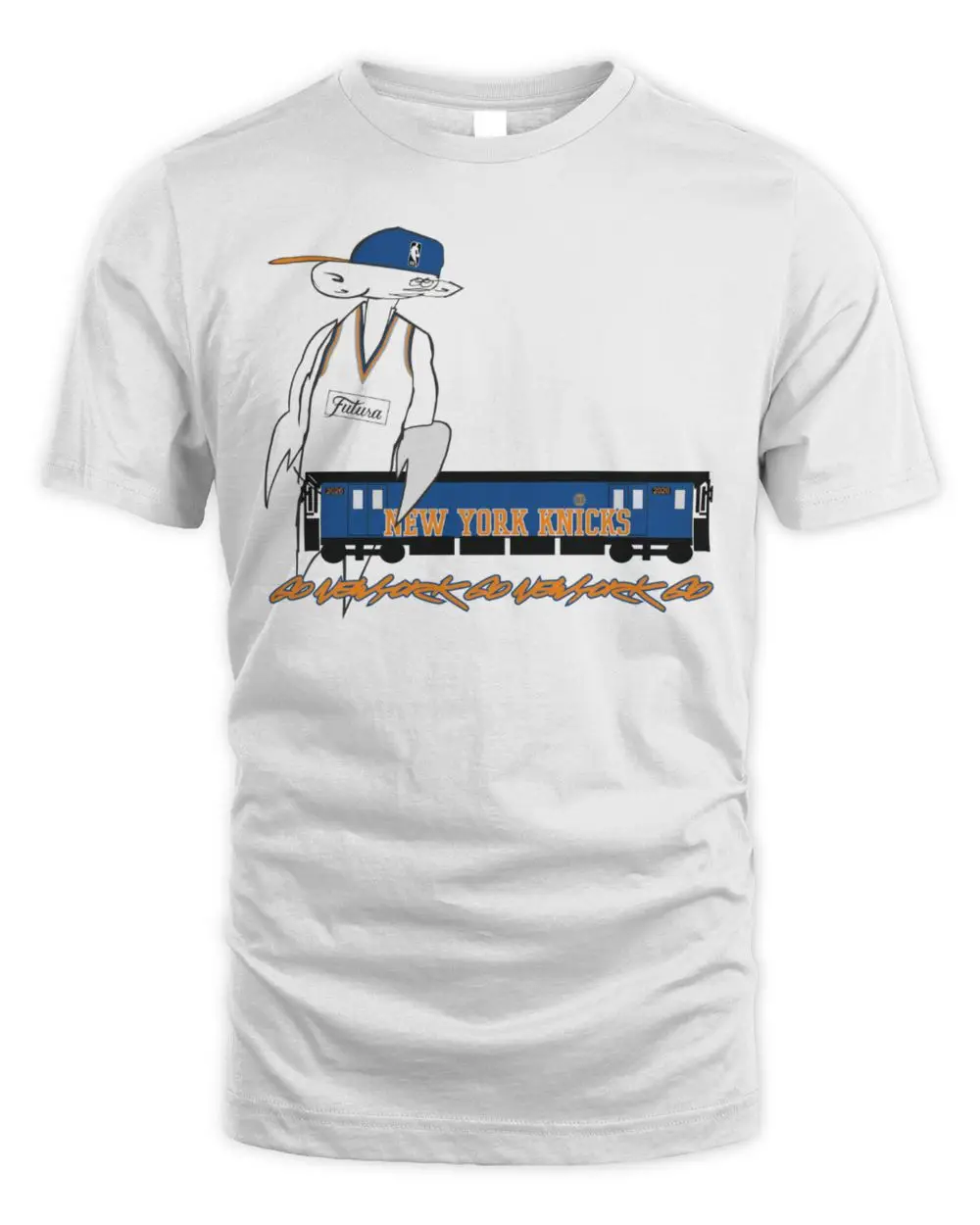 New York Knicks Fanatics x Futura 2026 NBA Finals Champions Train Hoodie