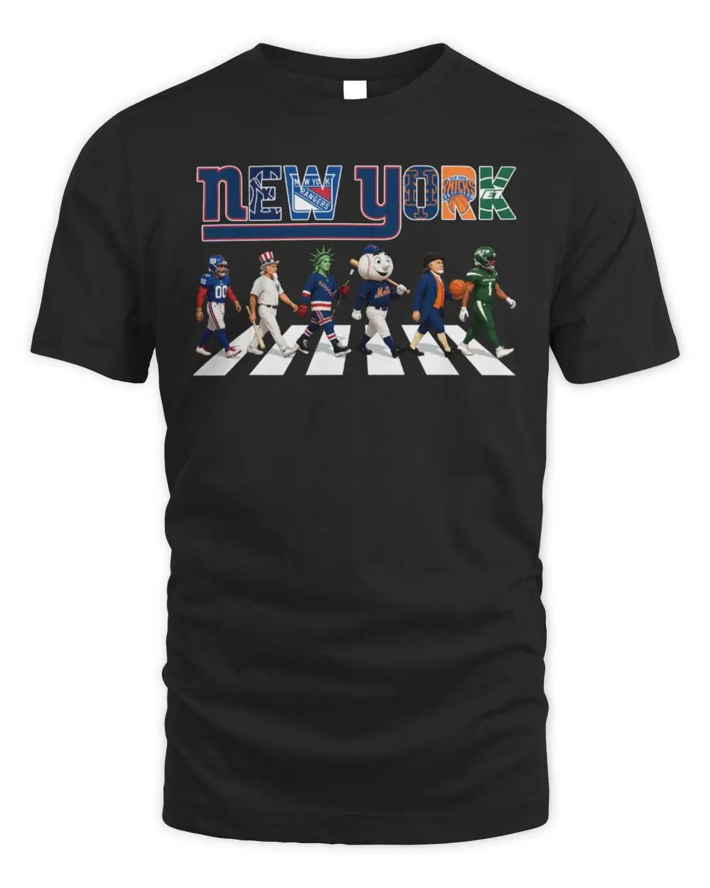 New York Sports Teams Abbey Road Mascot Mashup Walk Hoodie