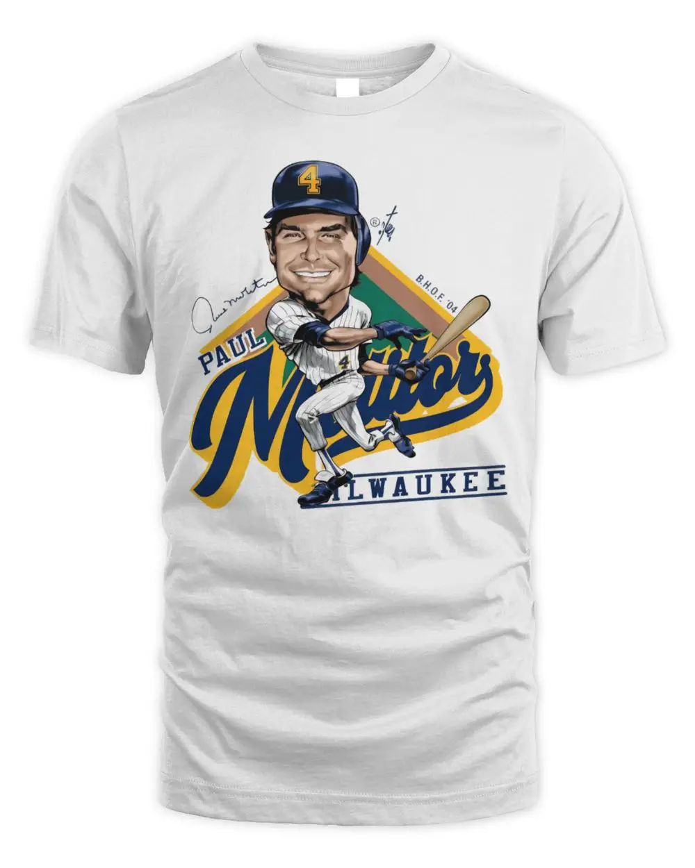 Paul Molitor Milwaukee Bruce Stark Collection Diamond T Shirt