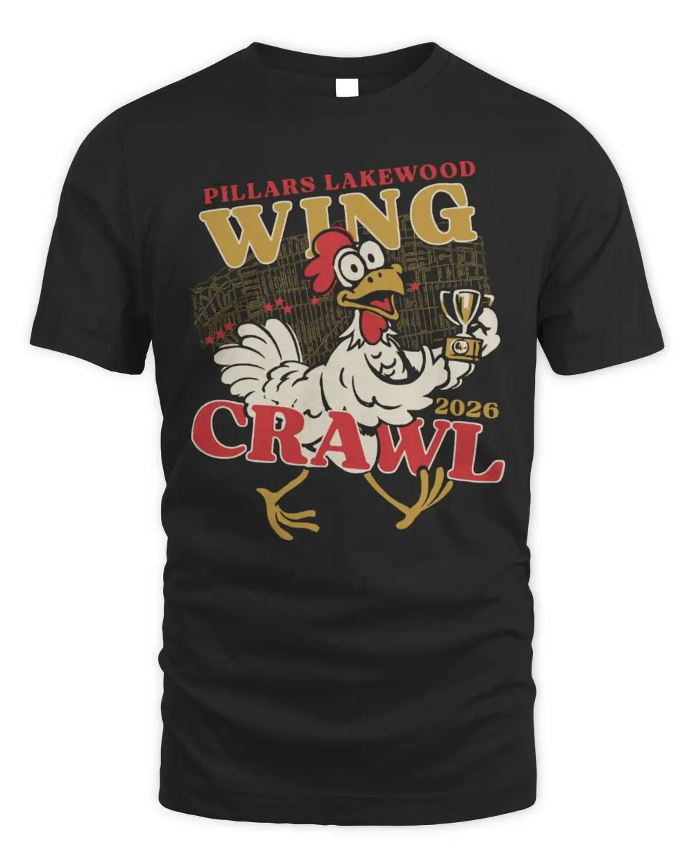 Pillars Lakewood Official Wing Crawl T Shirt