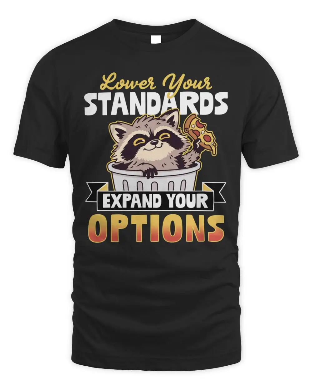 Raccoon Eating Pizza Lower Your Standards Expand Your Options Hoodie