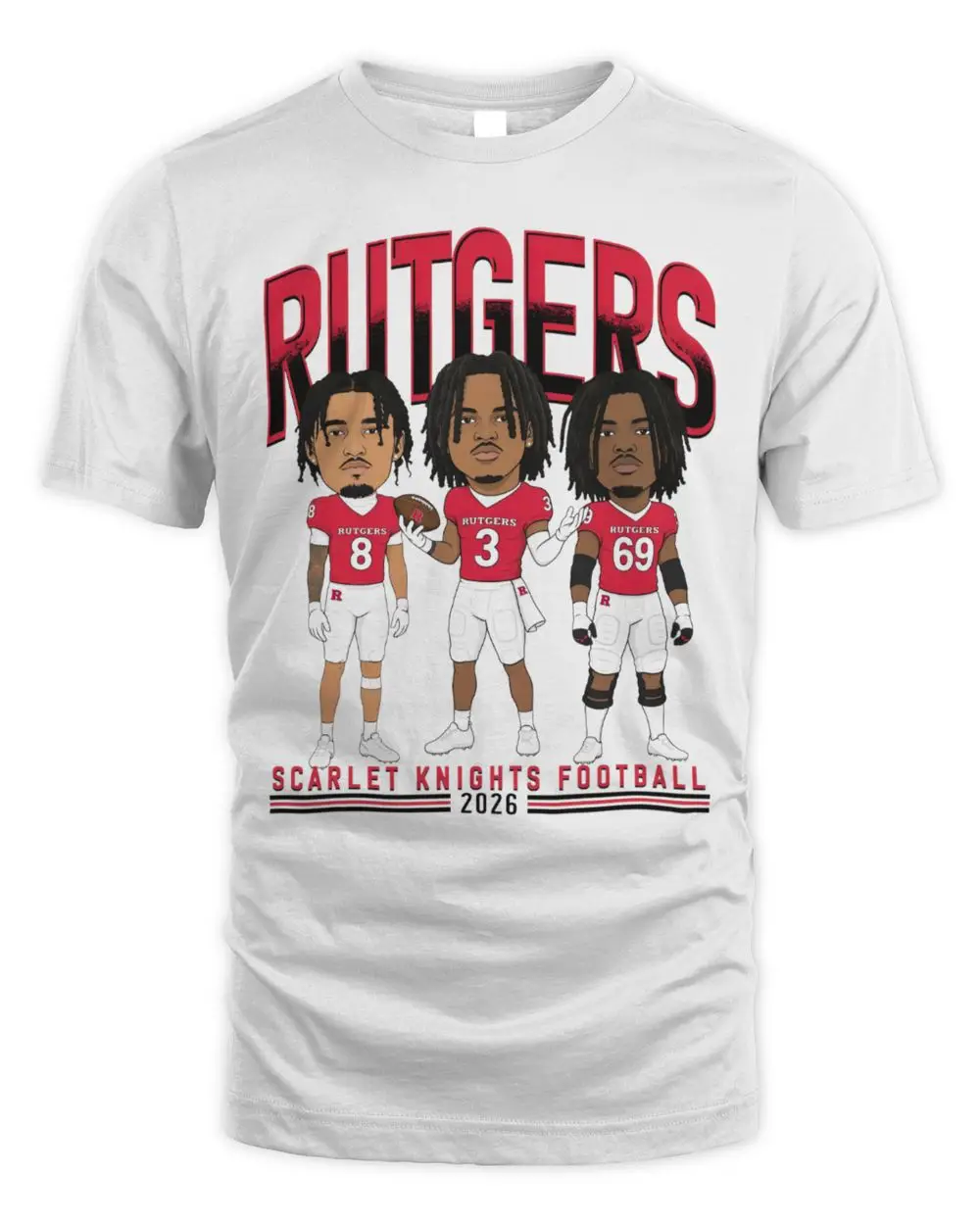 Rutgers Football Big Ten Media Day 2026 Caricature T Shirt