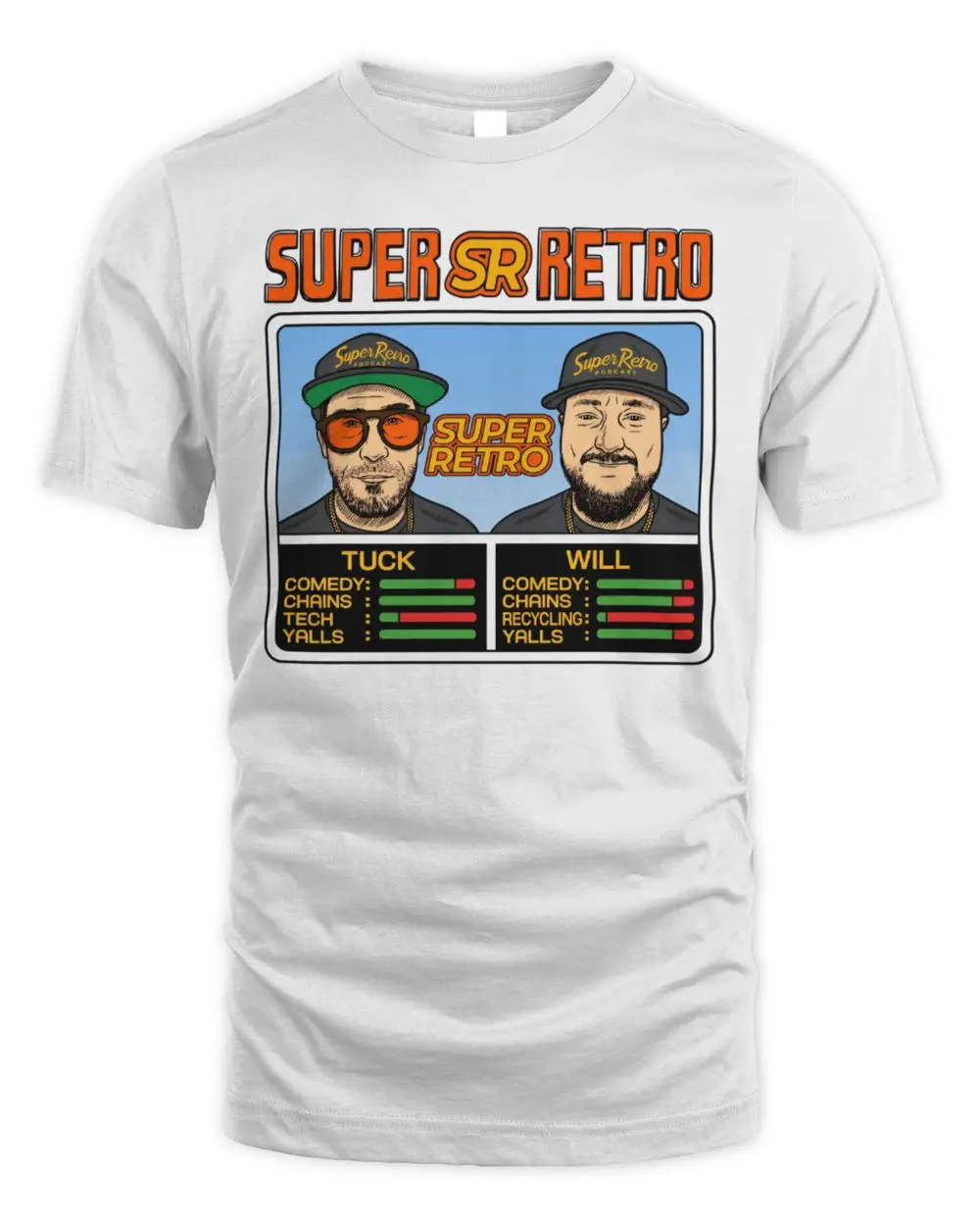 Super Retro Podcast Jam Tuck And Will T Shirt