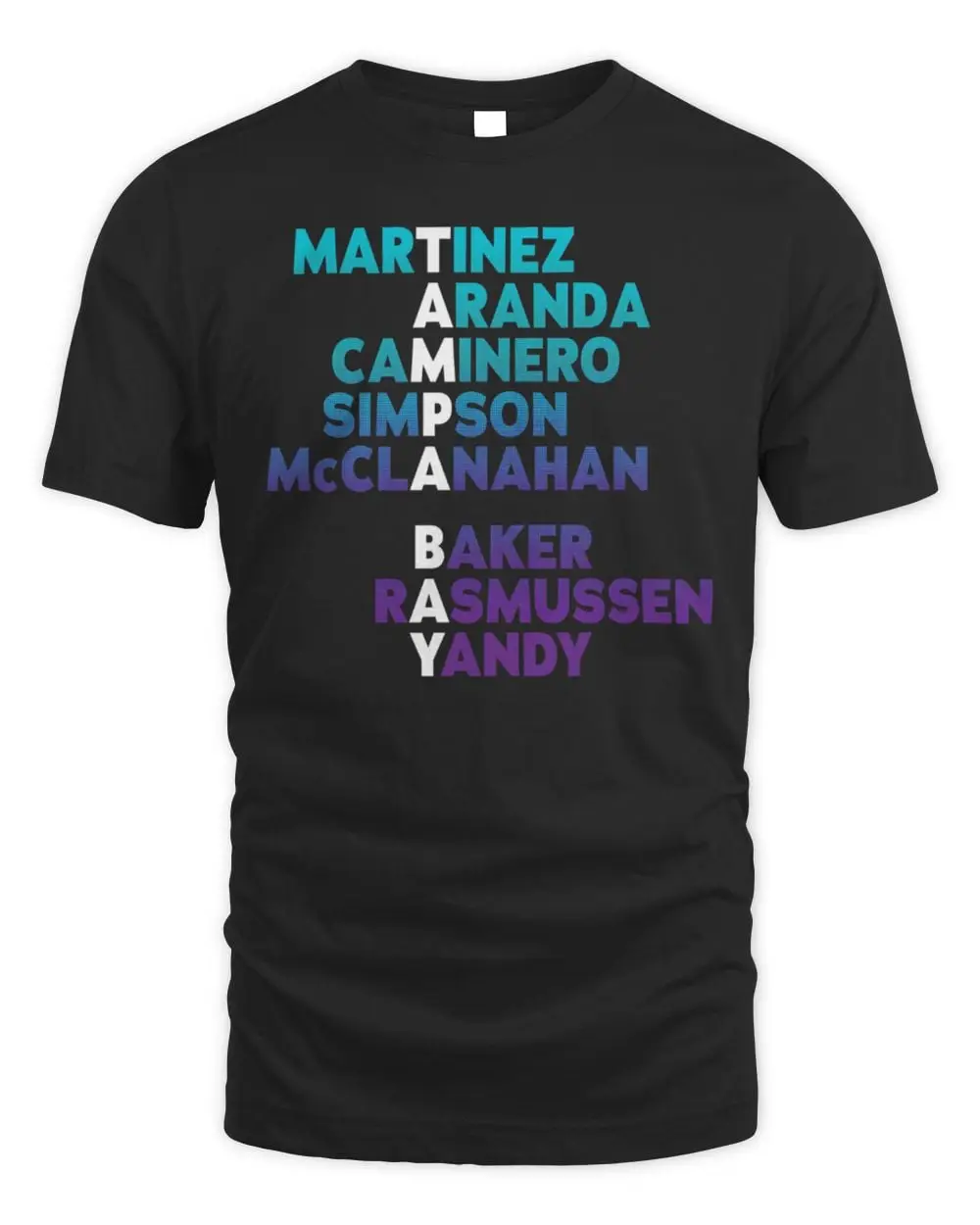 Tampa Bay Baseball Names 2026 T Shirt