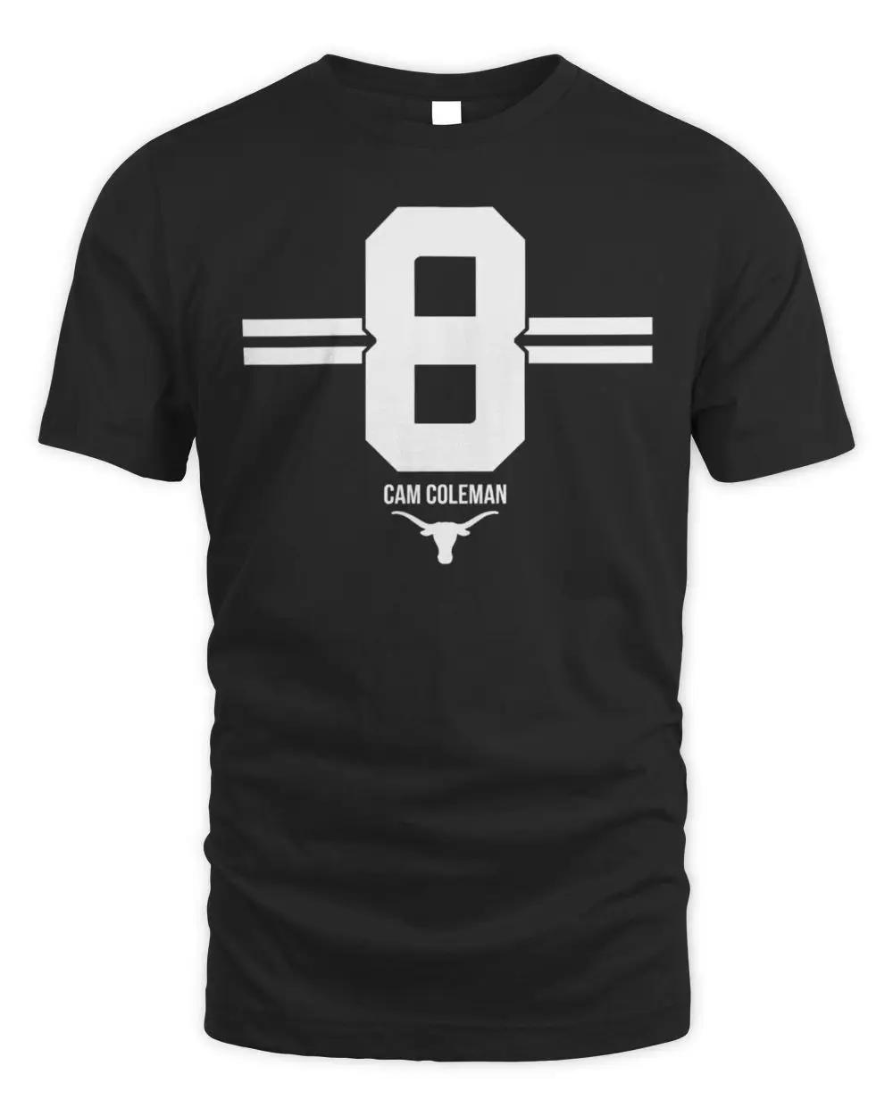 Texas Football Cam Coleman Name Number Stripe T Shirt