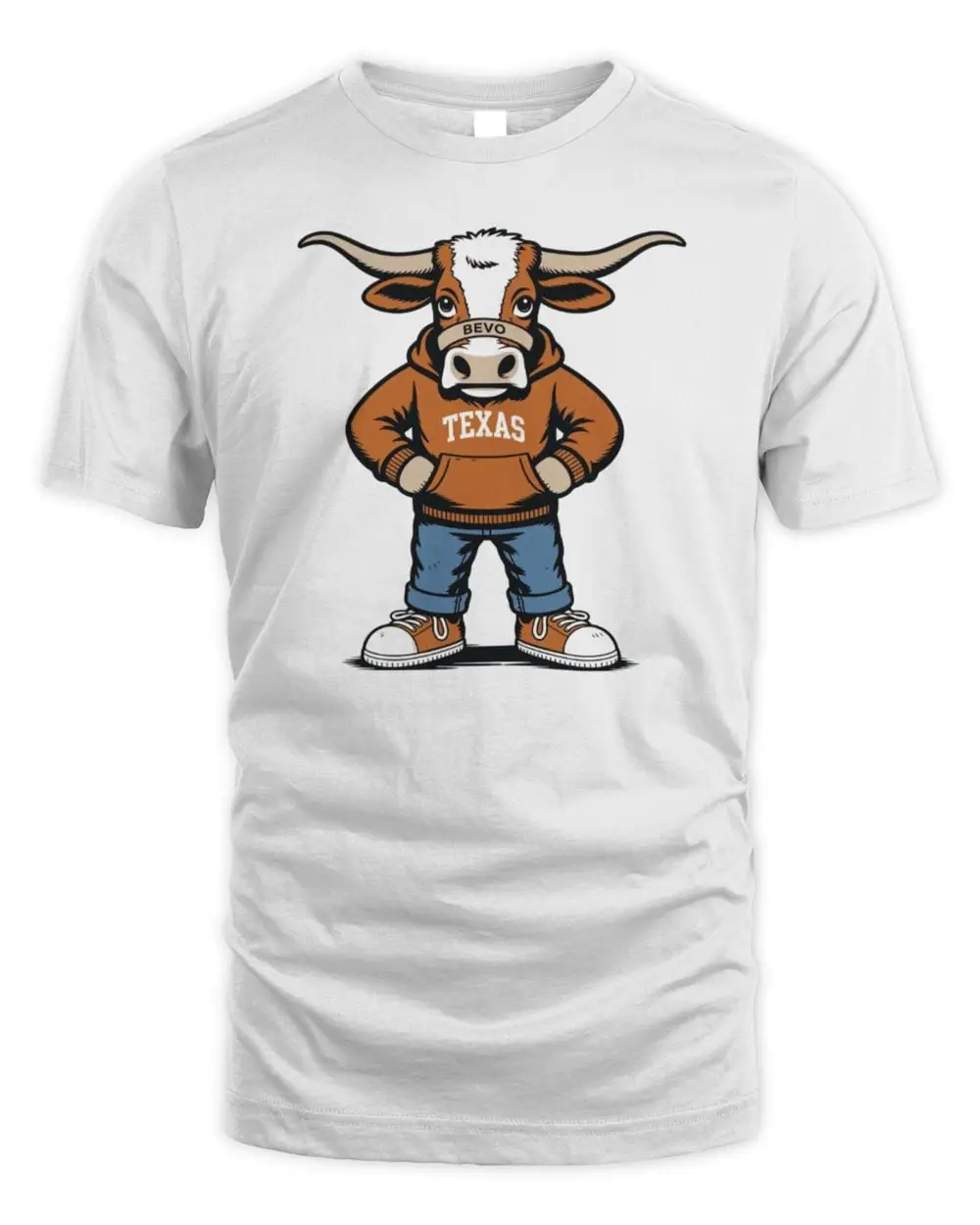 Texas Longhorns Standing Bevo in Hoodie