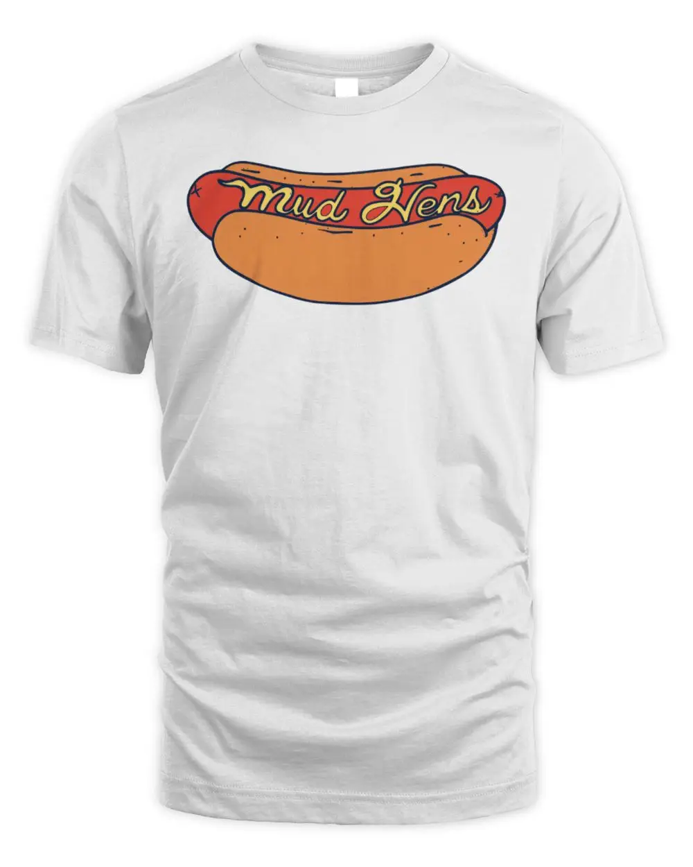 Toledo Mud Hens Mustard Script Hot Dog T Shirt
