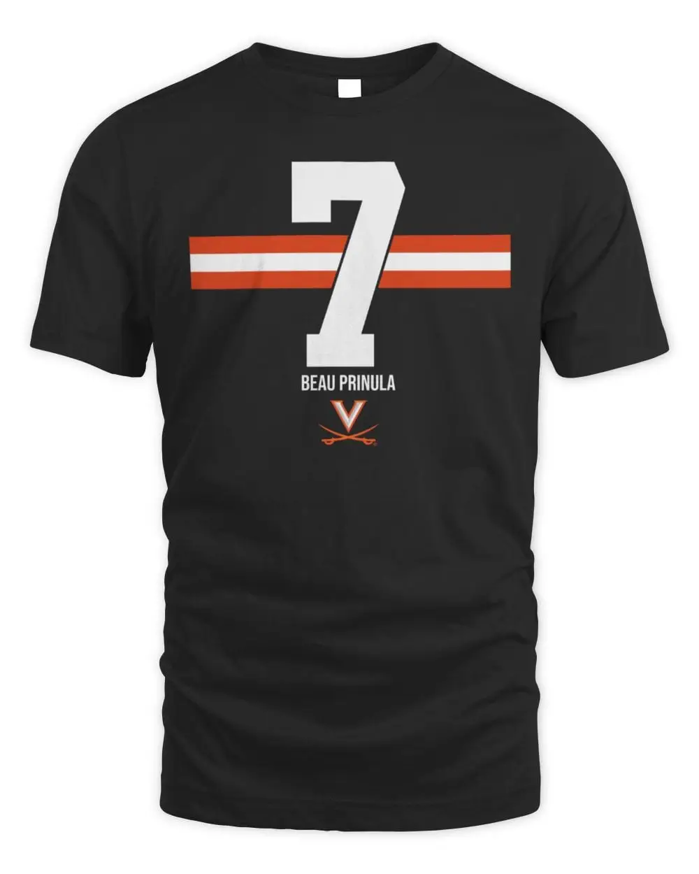 Virginia Football Beau Pribula Name Number Stripe T Shirt