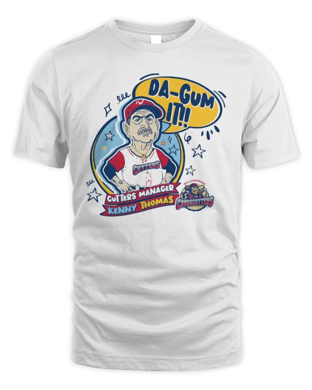 Williamsport Crosscutters Kenny Thomas Strike Out Cancer Da-Gum It T Shirt