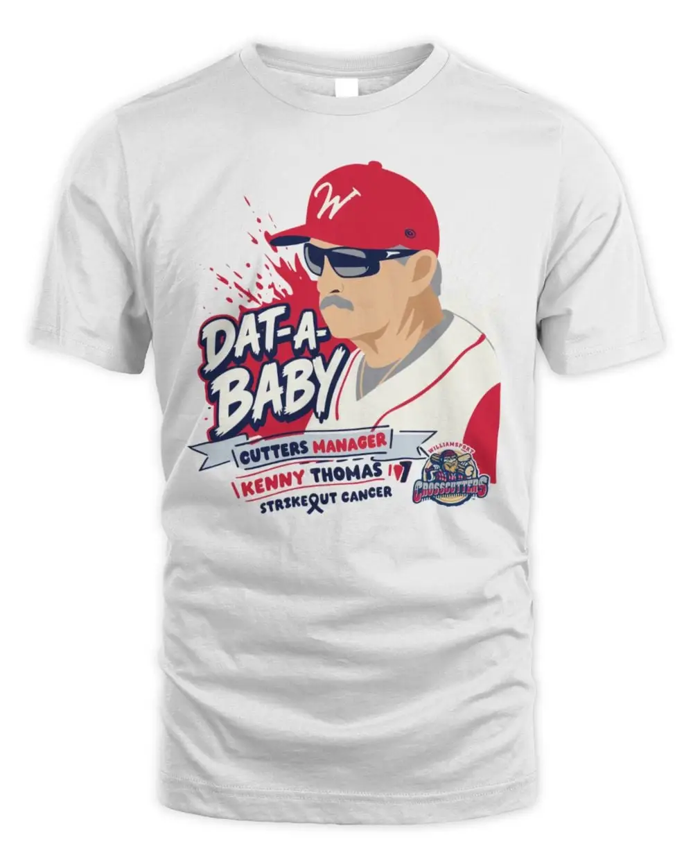 Williamsport Crosscutters Kenny Thomas Strike Out Cancer Dat-a-Baby Hoodie