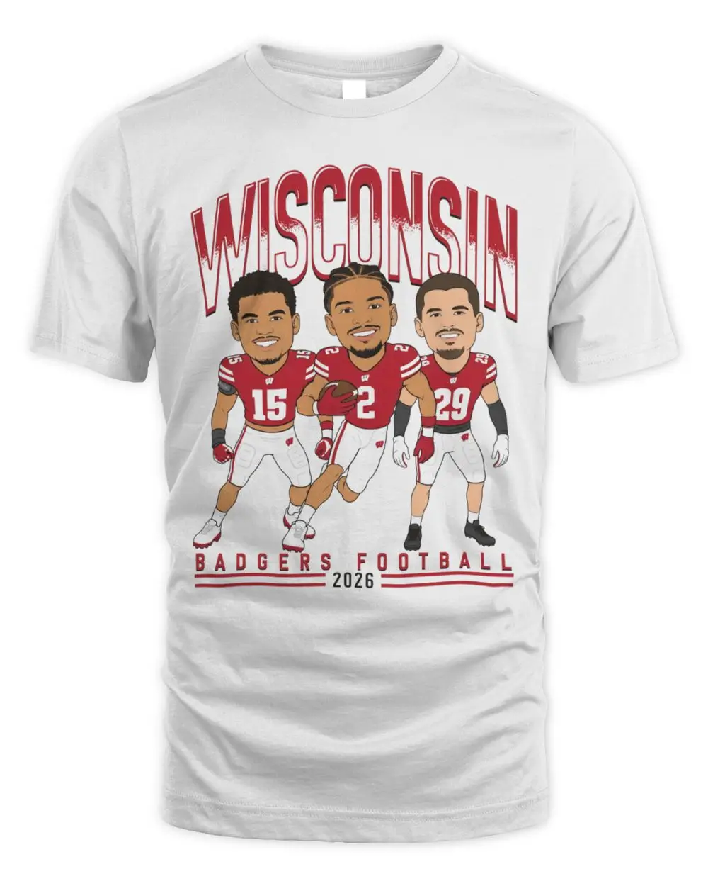 Wisconsin Football Big Ten Media Day 2026 Caricature T Shirt