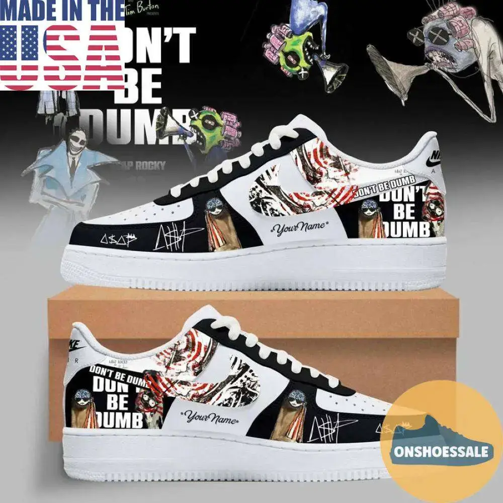 A$AP Rocky DON’T BE DUMB New Album Air Force Shoes, Gift For Fans - Best Gift Shoes