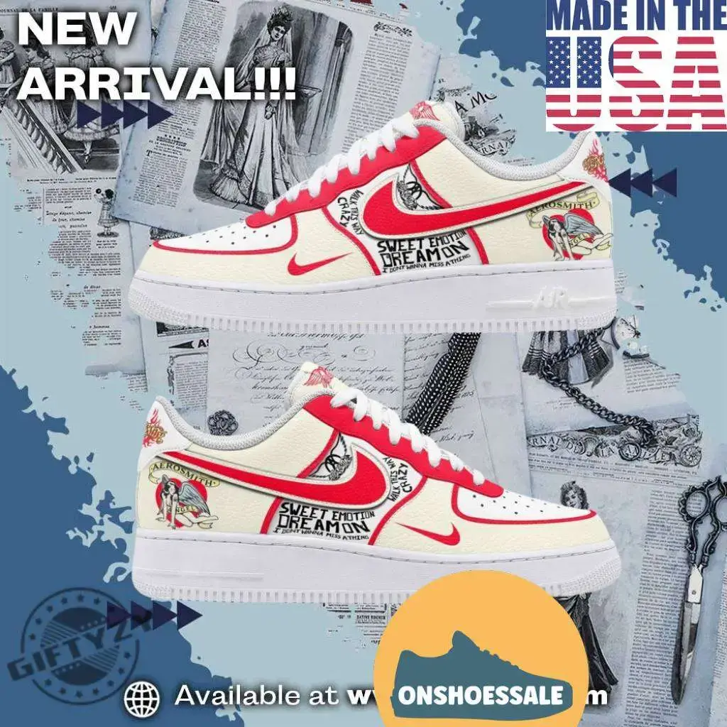 Aerosmith Music Sweet Emotion Dream On Fan Air Force 1 Shoes, Gifts for Fans - Best Gift Shoes
