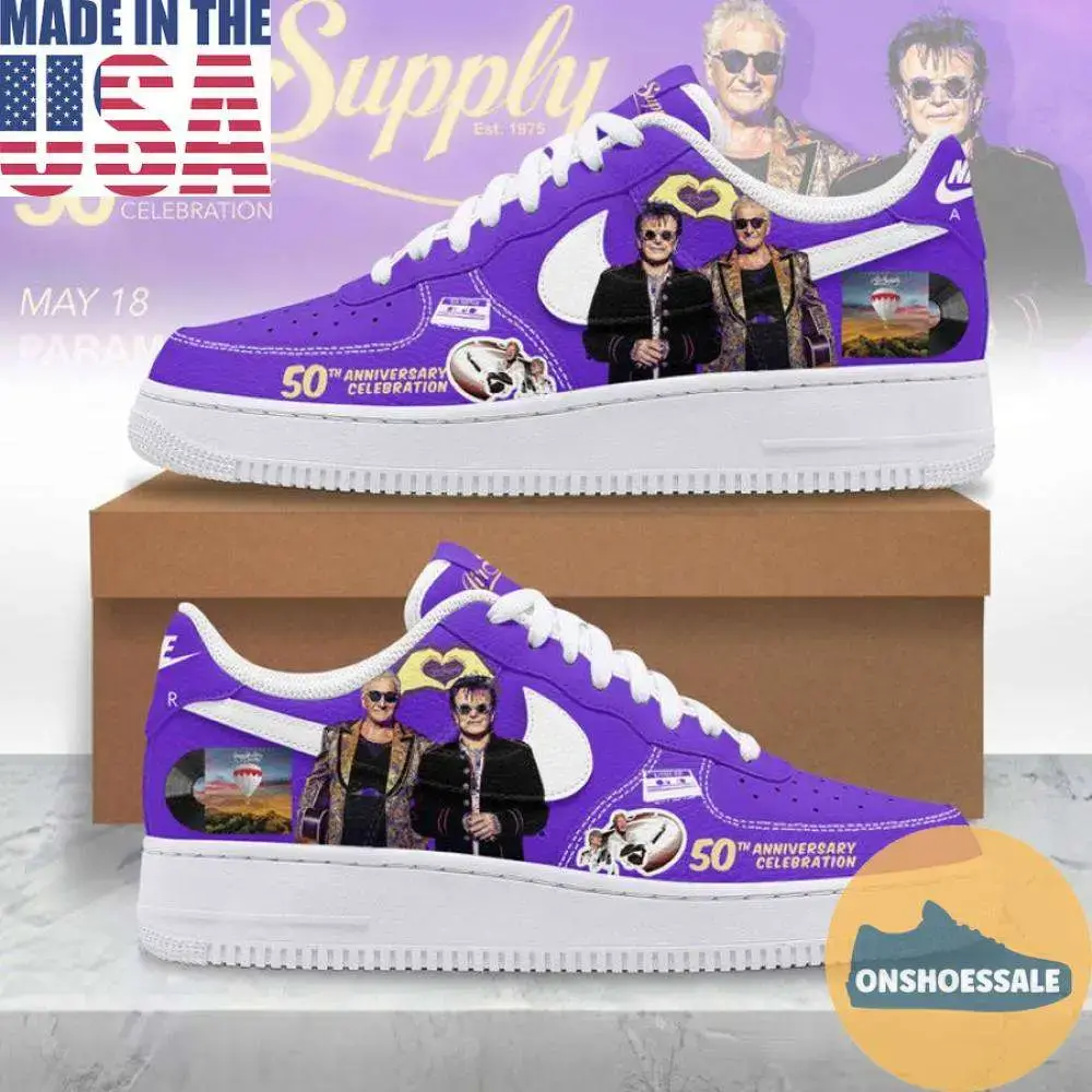 Air Supply 50th Anniversary Celebration Air Force Shoes, Gift For Fans - Best Gift Shoes