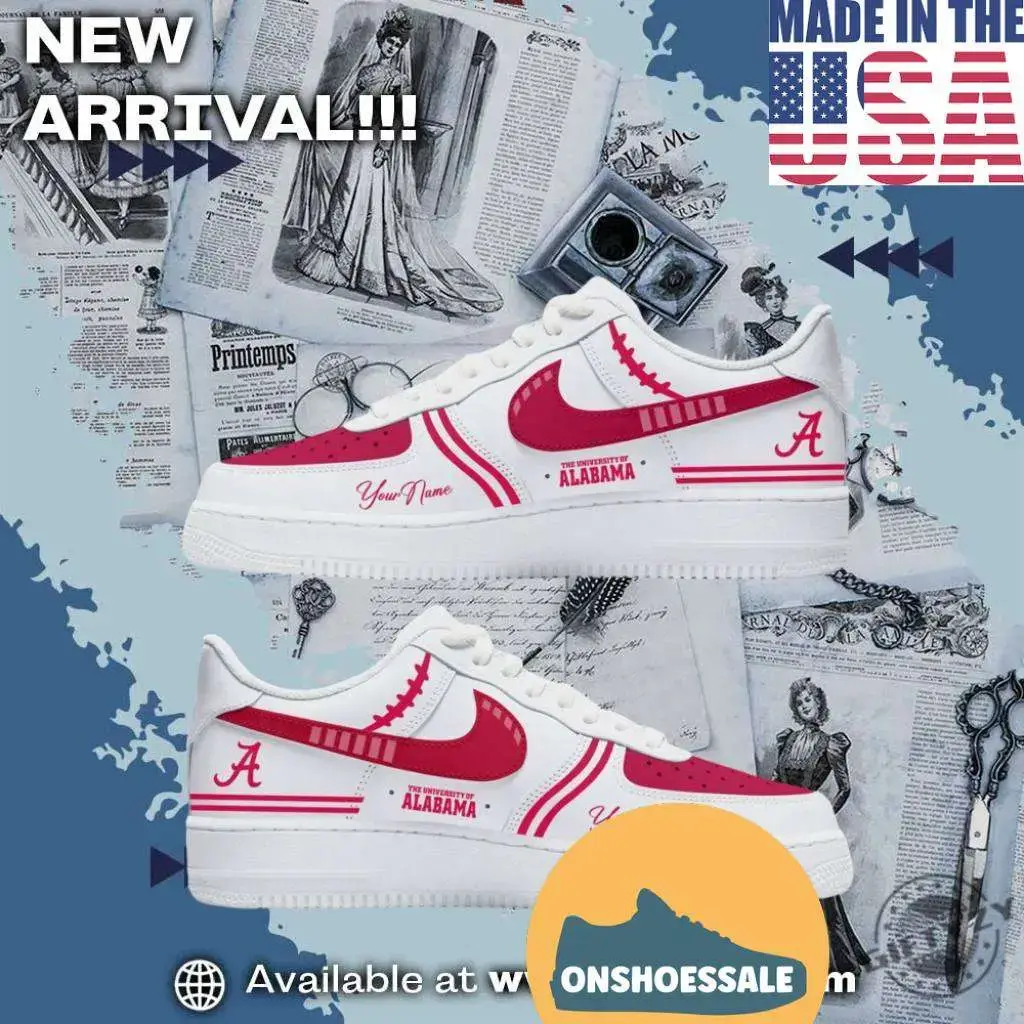 Alabama Crimson Tide American Football New Season Personalized Air Force 1 Shoes, Gifts for Fans - Best Gift Shoes