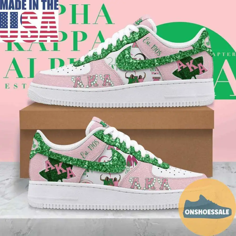Alpha Kappa Alpha Est 1908 Nike Air Force, Gift For Fans - Best Gift Shoes