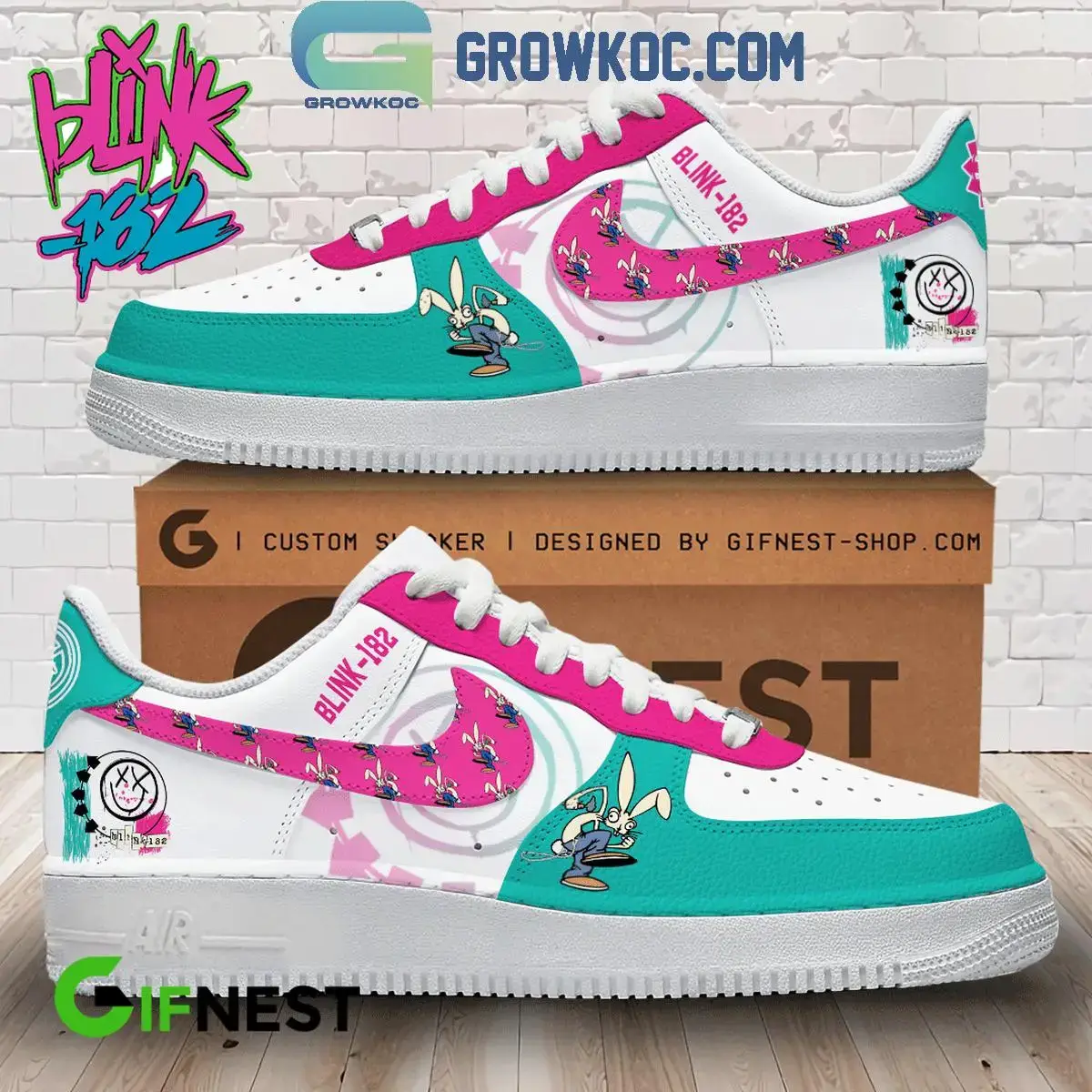 Blink 182 True Pop Punk Band Proud Air Force 1 Shoes