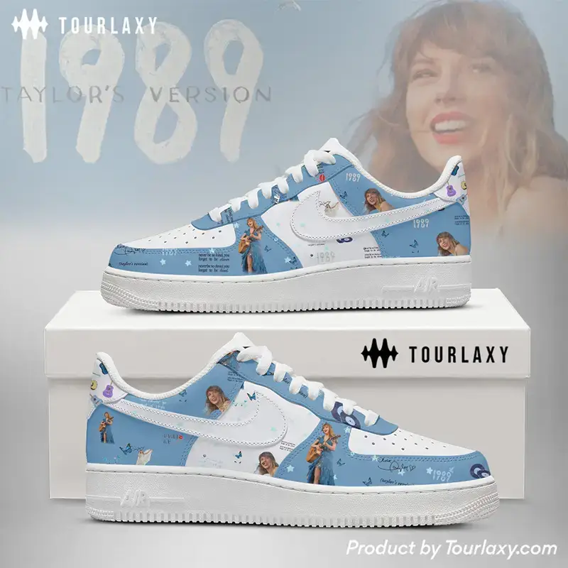Blue Taylor Swift Air Force 1 Shoes 