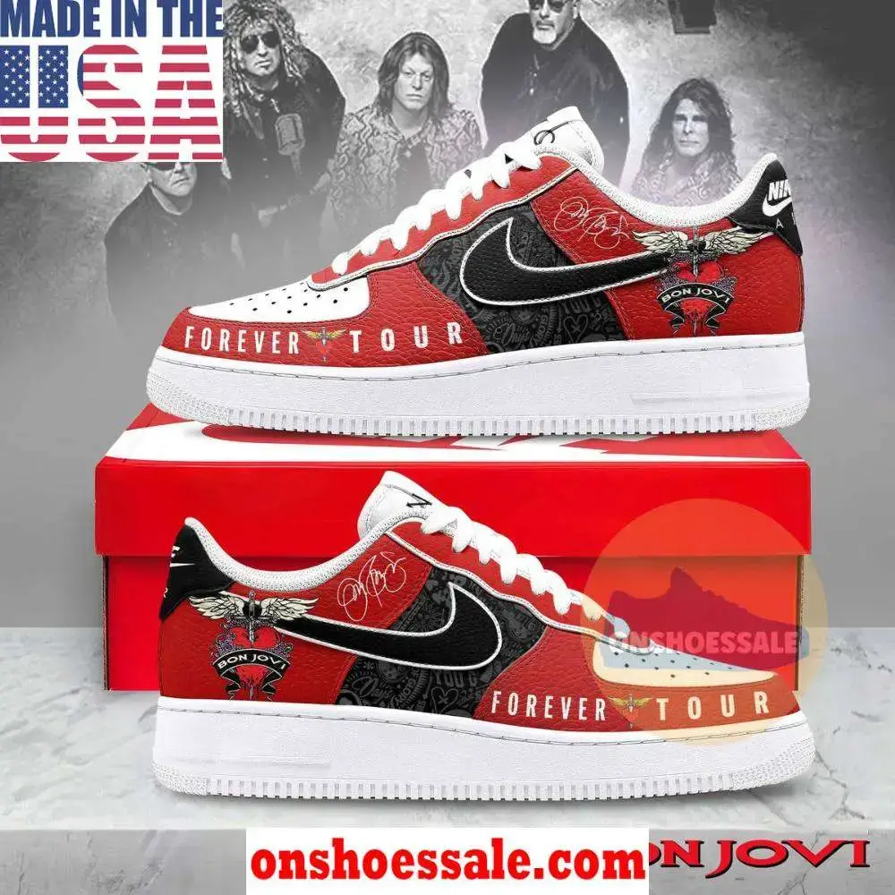 Bon Jovi Forever Tour Air Force 1 Shoes, Gift For Fans - Best Gift Shoes
