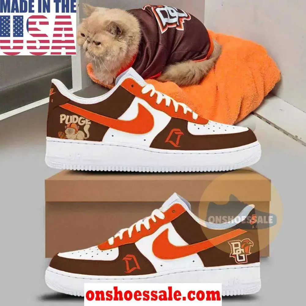 Bowling Green Falcons Football Pudge The Cat Air Force 1 Shoes, Gift For Fans - Best Gift Shoes