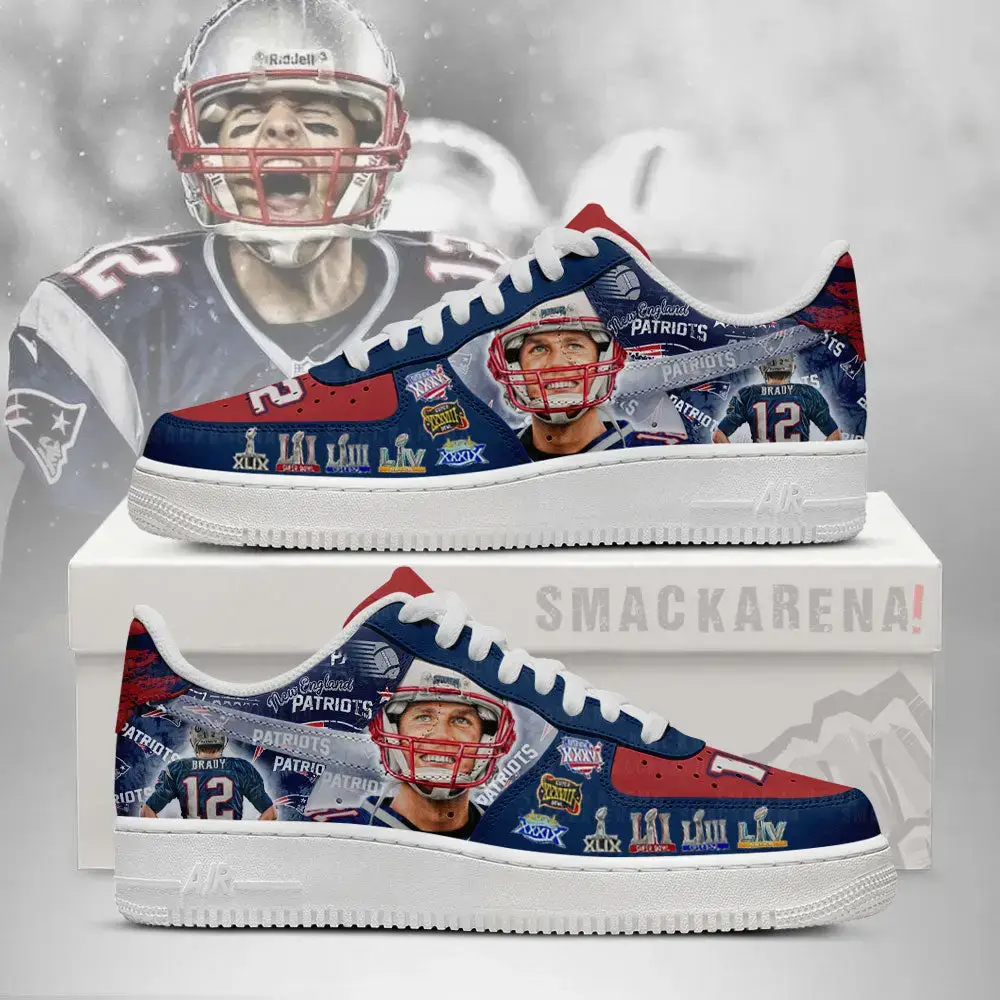Brady New England Patriots Air Force 1 Shoes - NFL Fan Edition | VA55