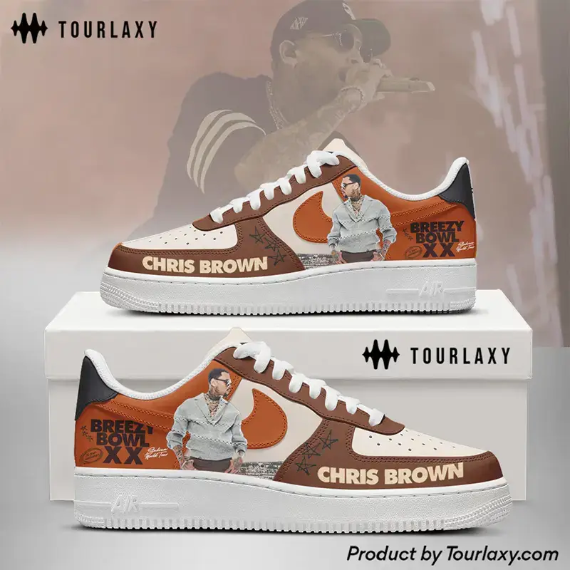 Brown Chris Brown Air Force 1 Shoes 